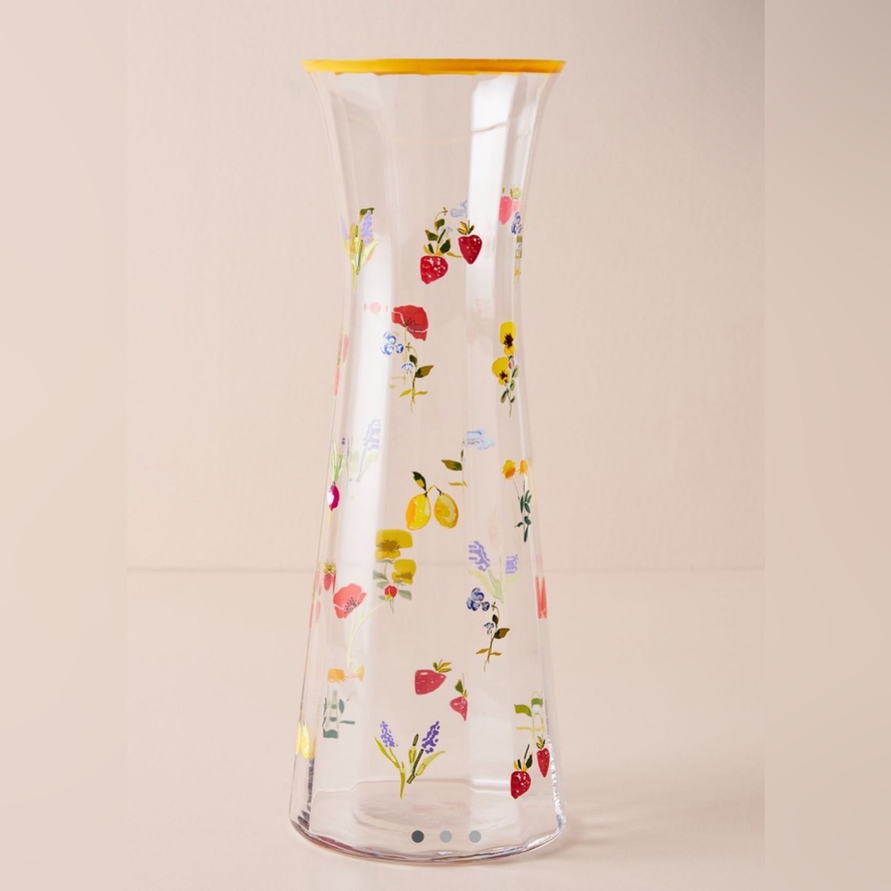 Anthropologie Glass Painted Cordelia Pitcher NEW